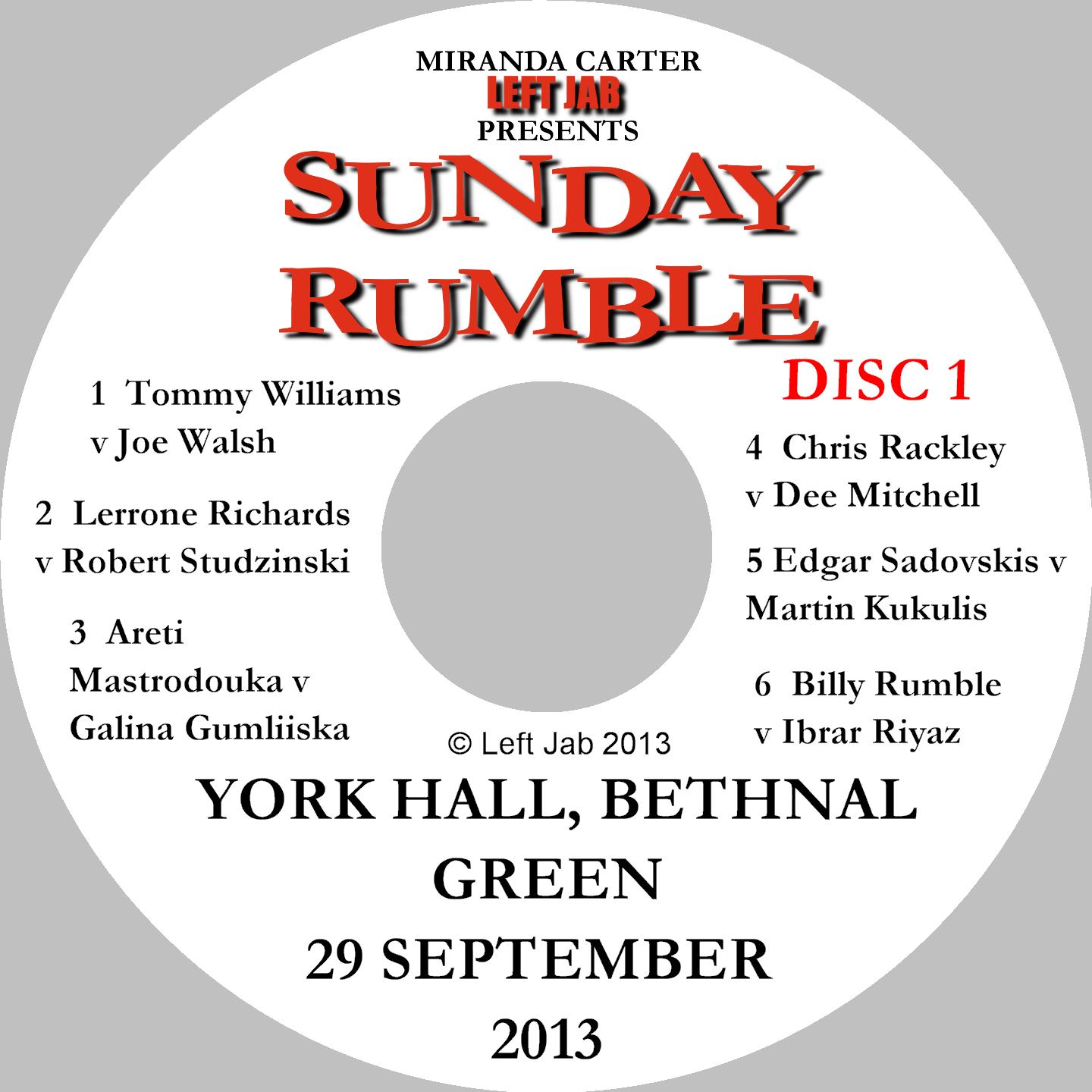 Sunday Rumble DVD